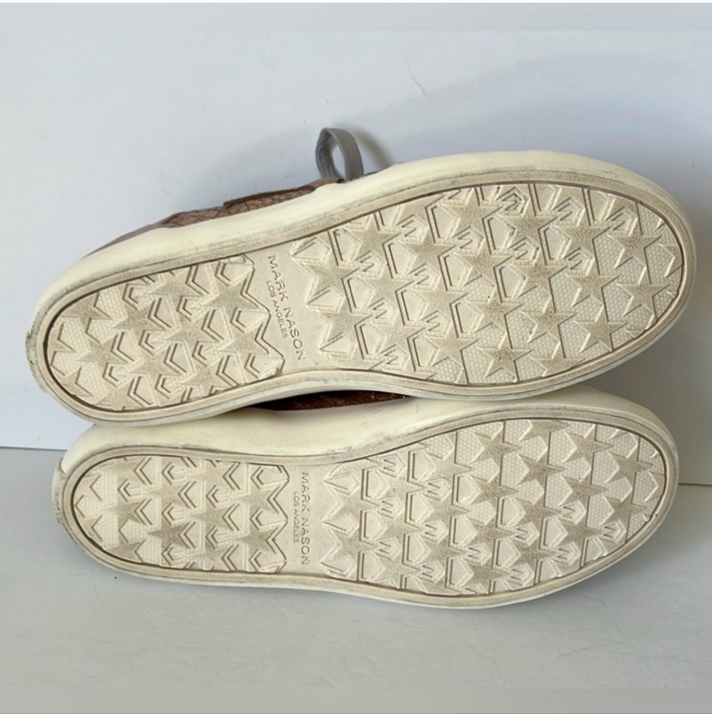 Mark Nason Skechers Steller Winnie Sneaker Leather Pink Rose Gold Women Size 6 - Picture 6 of 7